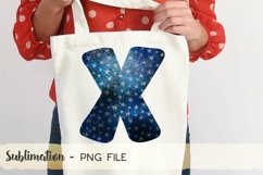 Fourth of July galaxy alphabet sublimation design bundle Product Image 26