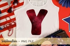 Fourth of July galaxy alphabet sublimation design bundle Product Image 27
