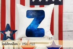Fourth of July galaxy alphabet sublimation design bundle Product Image 28