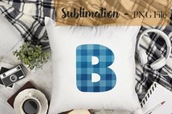 Glitter plaid alphabet sublimation design bundle Product Image 4