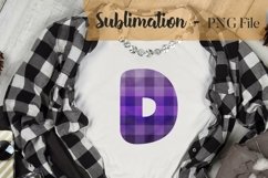 Glitter plaid alphabet sublimation design bundle Product Image 6