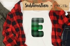 Glitter plaid alphabet sublimation design bundle Product Image 7