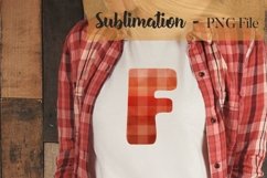 Glitter plaid alphabet sublimation design bundle Product Image 8