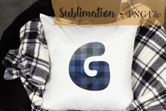 Glitter plaid alphabet sublimation design bundle Product Image 9