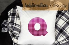 Glitter plaid alphabet sublimation design bundle Product Image 19