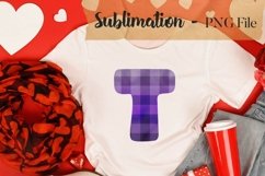 Glitter plaid alphabet sublimation design bundle Product Image 22