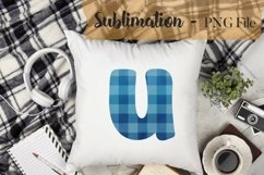 Glitter plaid alphabet sublimation design bundle Product Image 23