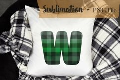 Glitter plaid alphabet sublimation design bundle Product Image 25