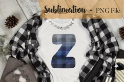 Glitter plaid alphabet sublimation design bundle Product Image 28