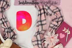Watercolor Alphabet Sublimation Design Bundle - 26 PNG Product Image 5