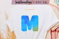 Watercolor Alphabet Sublimation Design Bundle - 26 PNG Product Image 14