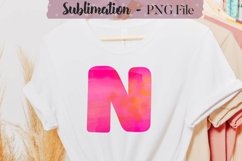 Watercolor Alphabet Sublimation Design Bundle - 26 PNG Product Image 15