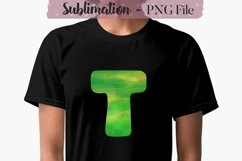 Watercolor Alphabet Sublimation Design Bundle - 26 PNG Product Image 21
