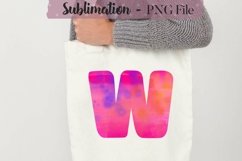 Watercolor Alphabet Sublimation Design Bundle - 26 PNG Product Image 24