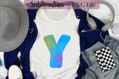 Watercolor Alphabet Sublimation Design Bundle - 26 PNG Product Image 26