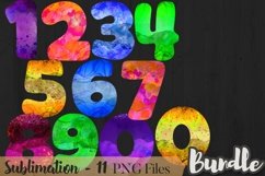 Summer Abstract Numbers Sublimation Designs Product Image 2