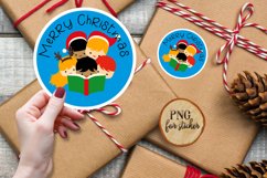 Merry Christmas Printable Round Stickers Product Image 2