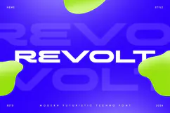 Revolt - Modern Futuristic Techno Font Product Image 1