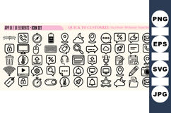 Minimal Line Style UI Icon Set Bundle For Apps Product Image 1