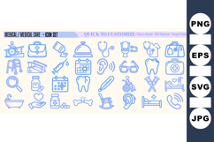 Hand Drawn Medical Care Icon Set Bundle Product Image 1