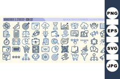Management And Strategy Vector Icon Set For Business Use Product Image 1