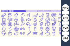 Healthy Food Icon Bundle For Nutrition And Wellness Product Image 1