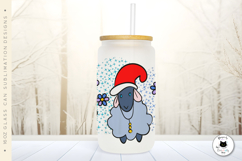 Christmas Libbey Glass PNG | 16 Oz Glass Can Wrap Designs Product Image 4