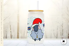 Christmas Libbey Glass PNG | 16 Oz Glass Can Wrap Designs Product Image 4