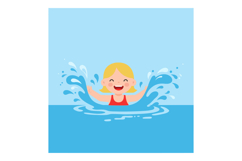 Happy child splashing in water, enjoying summer fun in brigh Product Image 1