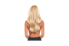 Woman with long blonde hair wearing casual pants in a minima Product Image 1