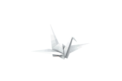 Origami crane paper art minimalist white geometric design ve Product Image 1