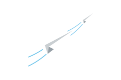 Paper Airplanes Flying with Blue Trails Vector Illustration Product Image 1