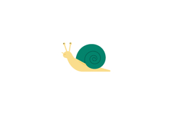 Snail with green shell simple vector illustration of small c Product Image 1
