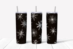 Snowflakes tumbler, christmas sublimation design,Skinny tu Product Image 3
