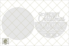 Merry Christmas Nordic Sign SVG | Scandinavian Door Hanger Product Image 2