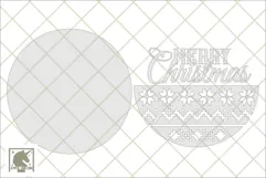 Merry Christmas Nordic Sign SVG | Scandinavian Door Hanger Product Image 2