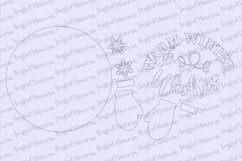Warm Winter Wishes Door Hanger SVG | Christmas Welcome Sign Product Image 2