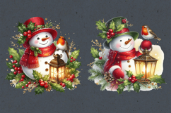 Cute Snowman. Christmas clipart. PNG sublimation Product Image 2
