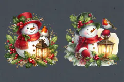 Cute Snowman. Christmas clipart. PNG sublimation Product Image 2