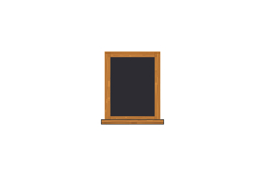 Wooden-framed chalkboard in minimal design style showcasing Product Image 1