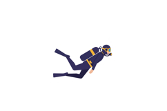 A scuba diver exploring the underwater world in a minimal fl Product Image 1
