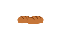 Two freshly baked loaves of bread in a warm, minimal flat de Product Image 1