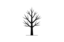 A tall, barren tree with intricate branches in a minimal des Product Image 1