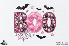 Rhinestone Boo Halloween PNG Product Image 1