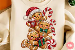 Rhinestone Christmas Gingerbread Family PNG Product Image 5