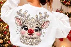 Rhinestone Christmas Reindeer PNG Product Image 2