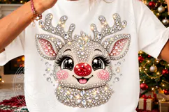 Rhinestone Christmas Reindeer PNG Product Image 3