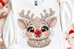 Rhinestone Christmas Reindeer PNG Product Image 4