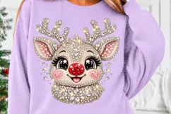 Rhinestone Christmas Reindeer PNG Product Image 5
