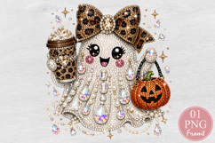 Rhinestone Glam Halloween Ghost PNG Product Image 2